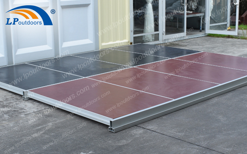 Sistema de piso de madera Cassete usado en la carpa para bodas de aluminio para bodas al aire libre